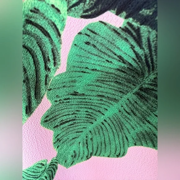 Tropical Green and Pink Midi Dress - Picture 11 of 16